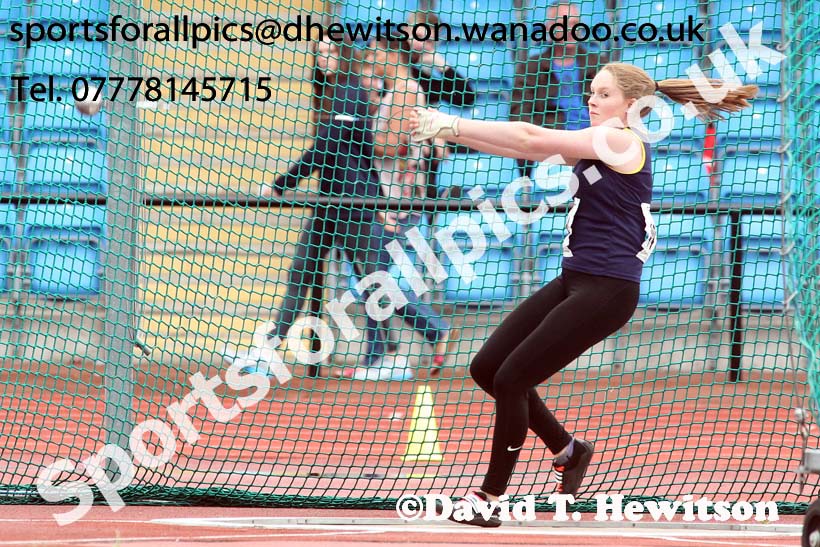 Womens under-20s hammer, Northern Championships, Sport City, Manchester. Photo: David T. Hewitson/Sports for All Pics